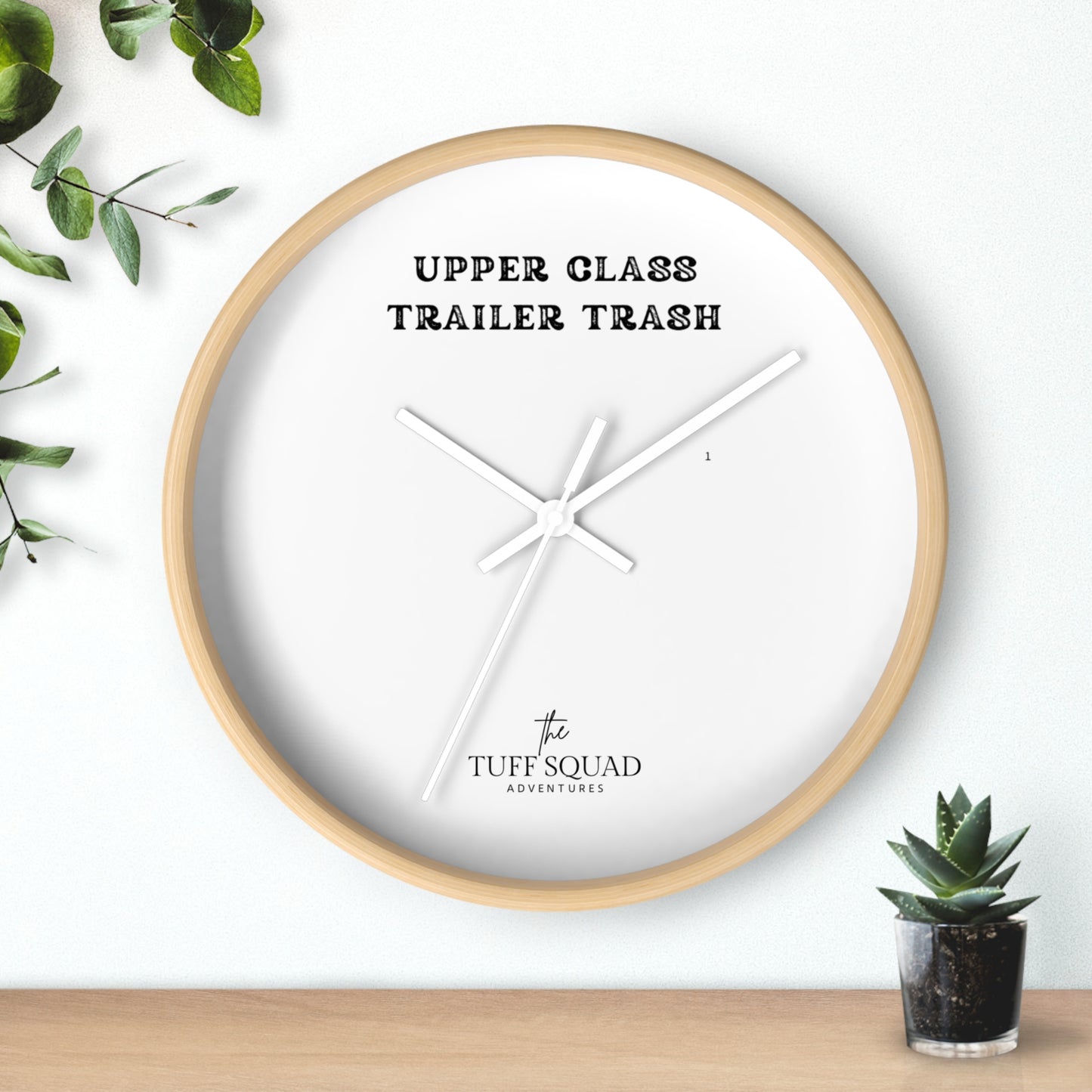 Unique Upper Class Trailer Trash Wall Clock