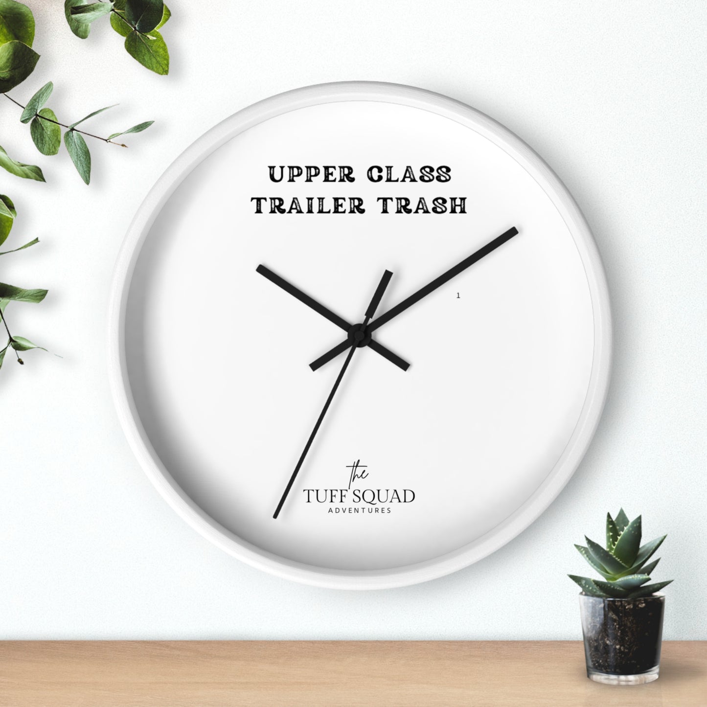 Unique Upper Class Trailer Trash Wall Clock