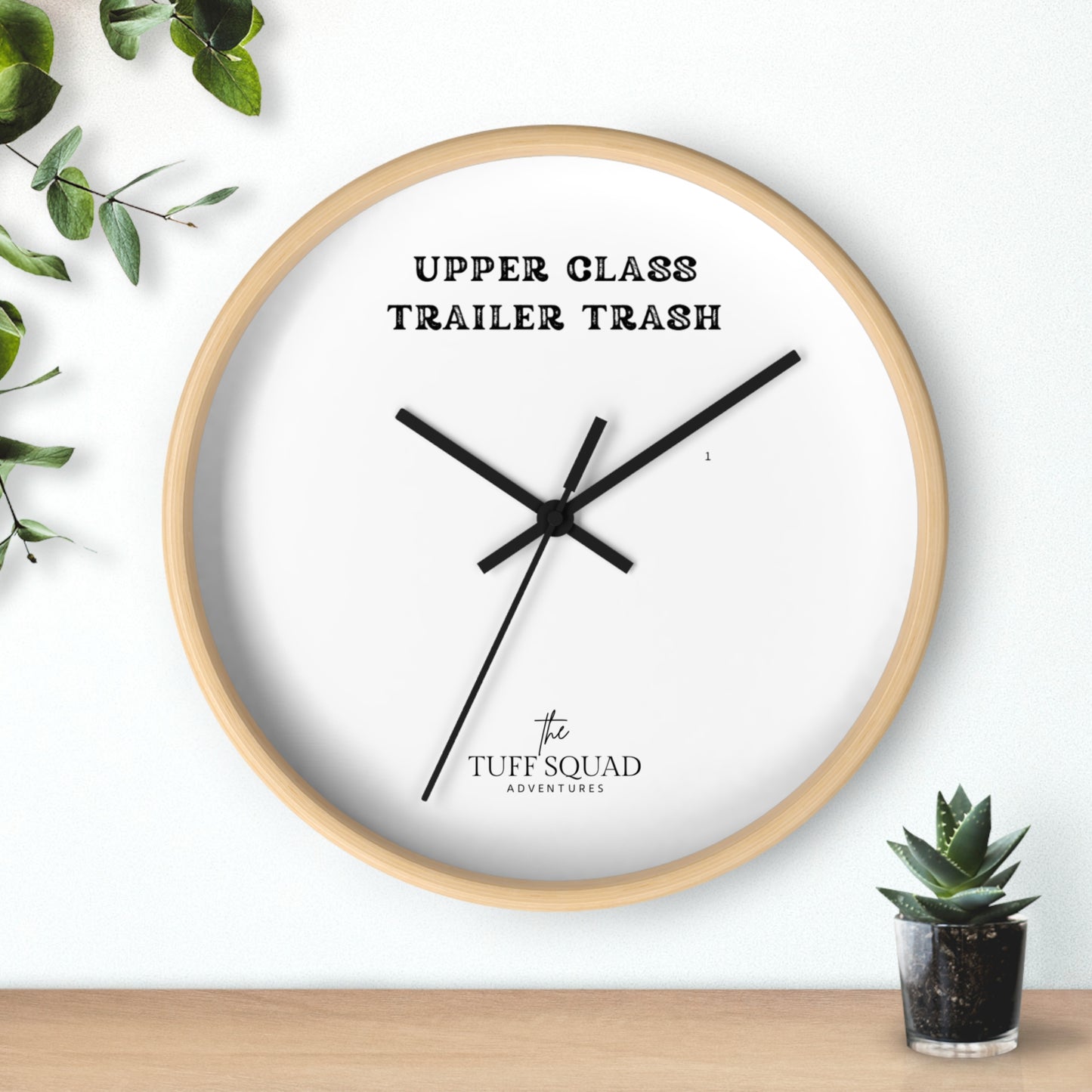 Unique Upper Class Trailer Trash Wall Clock
