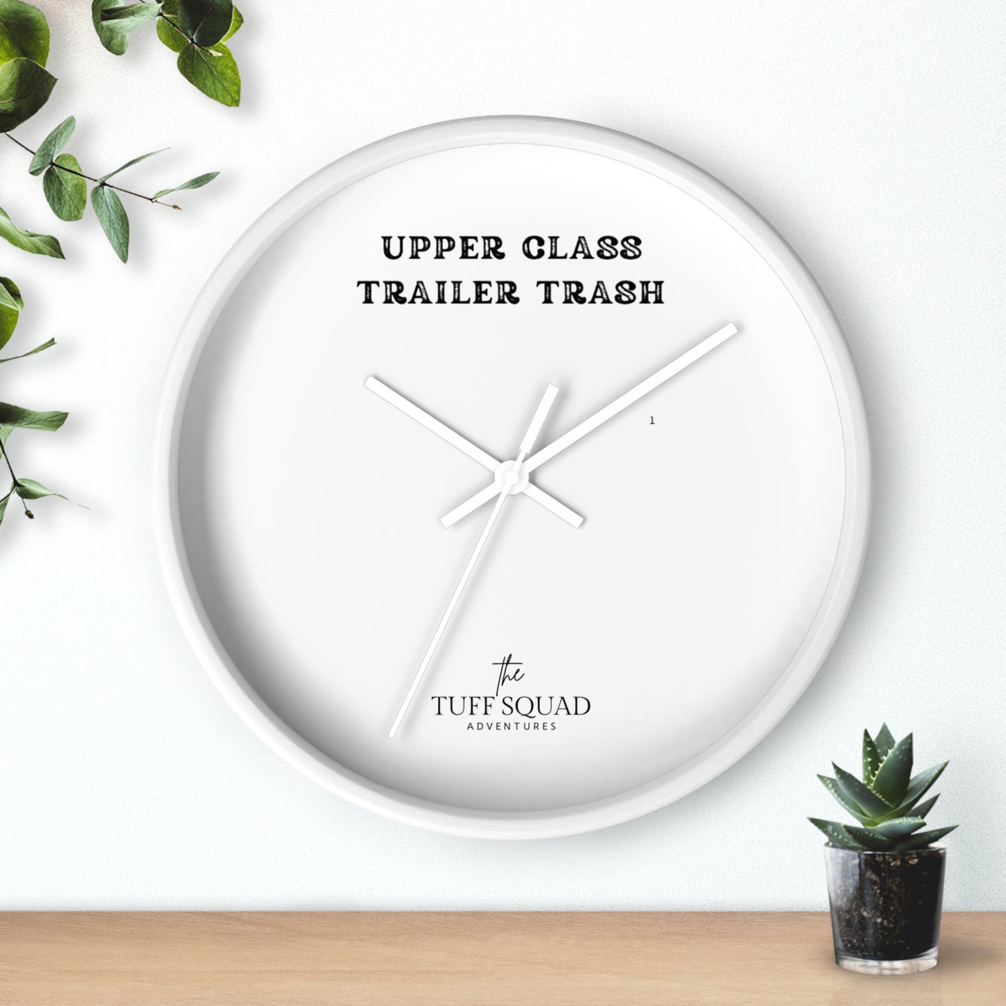 Unique Upper Class Trailer Trash Wall Clock