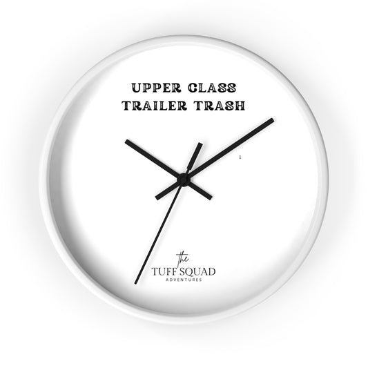 Unique Upper Class Trailer Trash Wall Clock